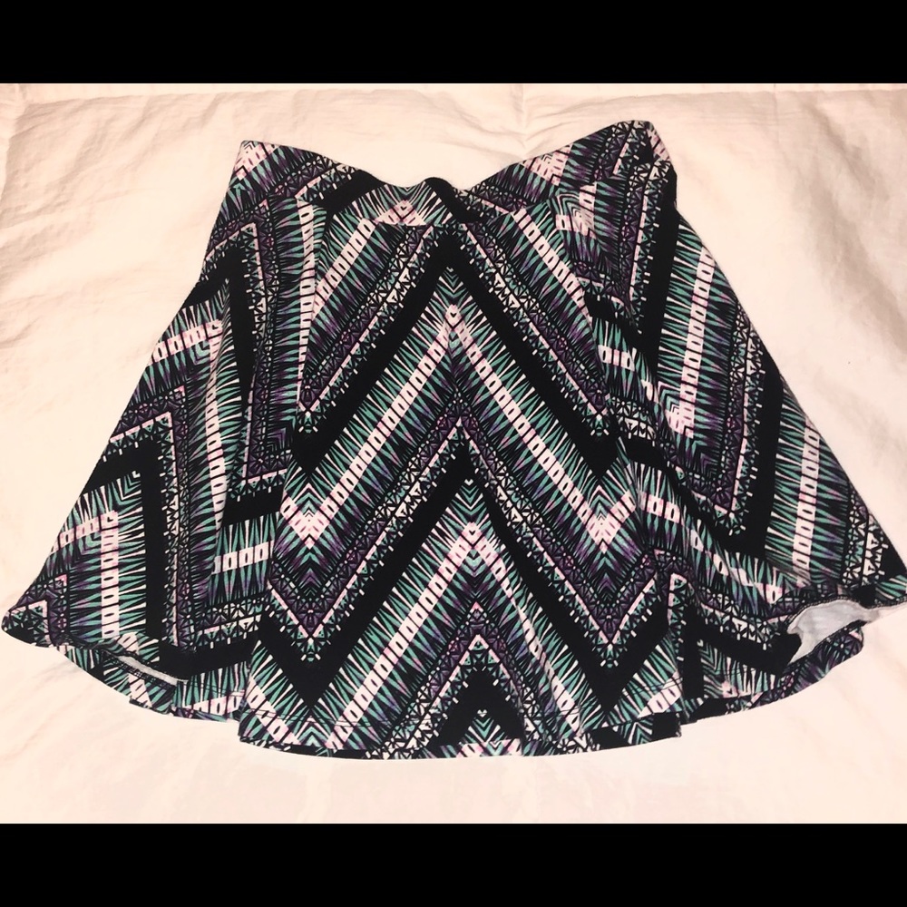 Multi-Color Skater Skirt